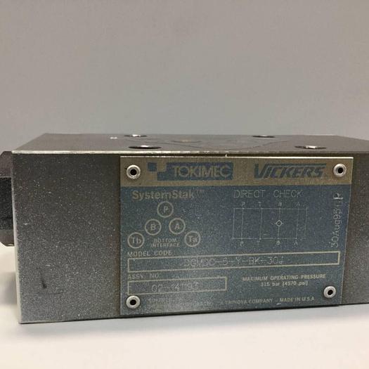 Used VICKERS Tokimec Pressure Relief Valve DGMDC5YBK30J #95851