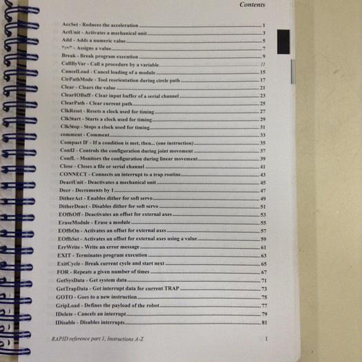 Used ABB Rapid Reference Manual 3HAC 7774-1 #70934