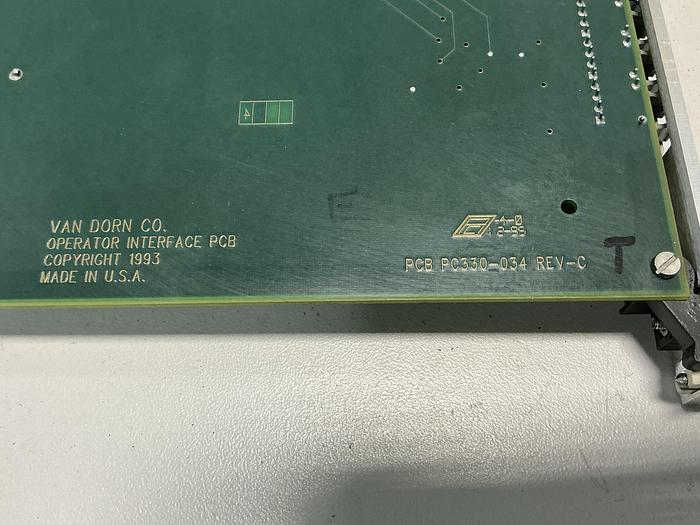 Used VAN DORN ASSEMBLY 330034 REV-C