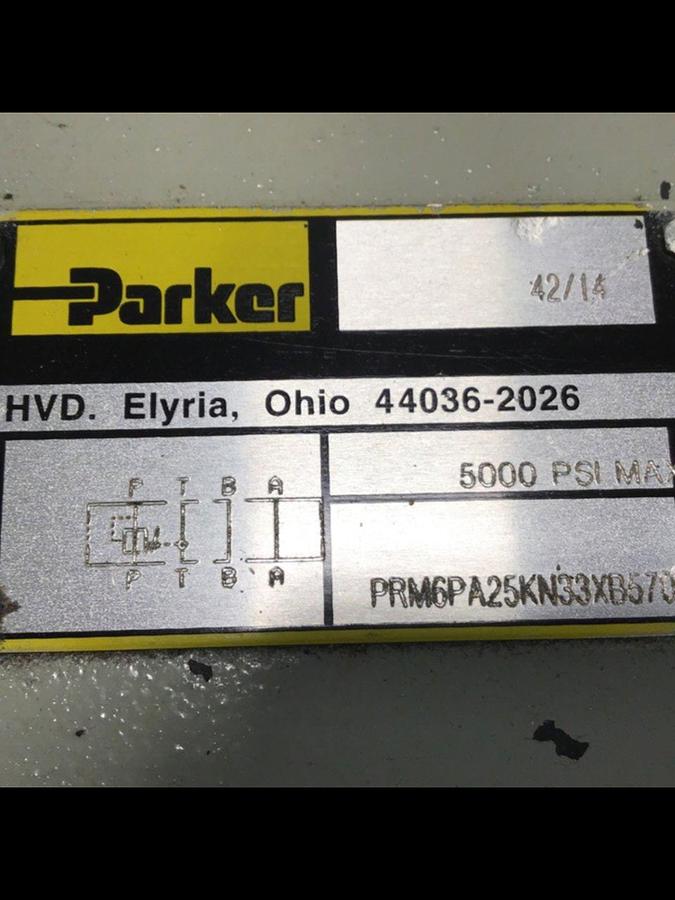 Used PARKER Valve PRM6PA25KN33XB570 #137920