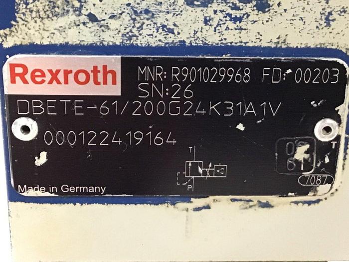 Used REXROTH Valve DBETE-61/200G24K31A1V Used