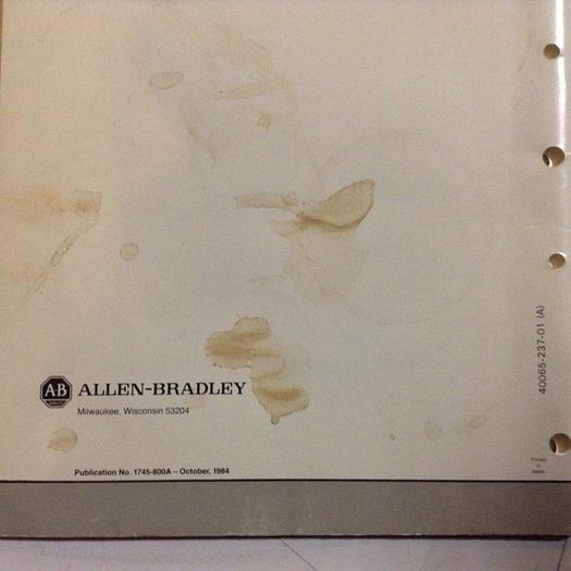 Used ALLEN BRADLEY Self-Teach Manual 1745-800A #70858