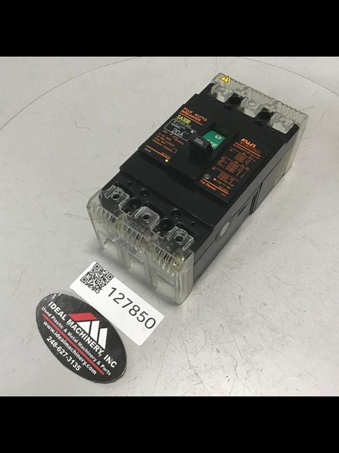 Used FUJI ELECTRIC 20 Amp Auto Circuit Breaker SA33B-20 Used #127850