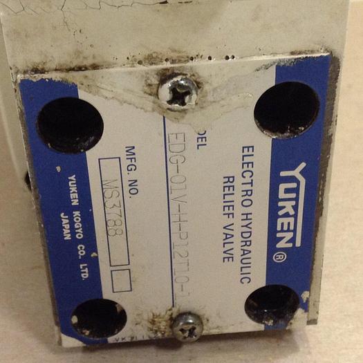 Used YUKEN Electro Hydraulic Relief Valve EDG-01V-H-P12T10-11 #78654