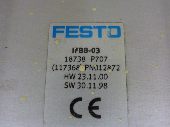 Used FESTO Control Block w/ Valves IFB8-03 #52801