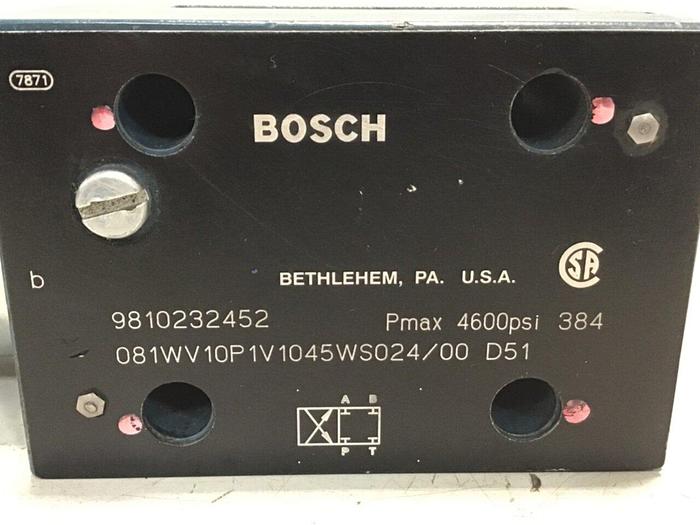 Used BOSCH Valve 081WV10P1V1045WS024/00D51 #132365