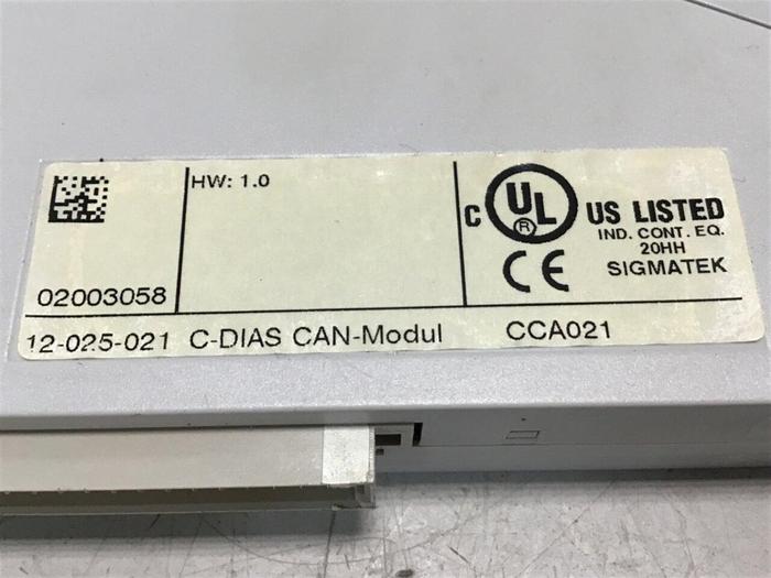 Used SIGMATEK Module CCA021 12-025-021 #135944