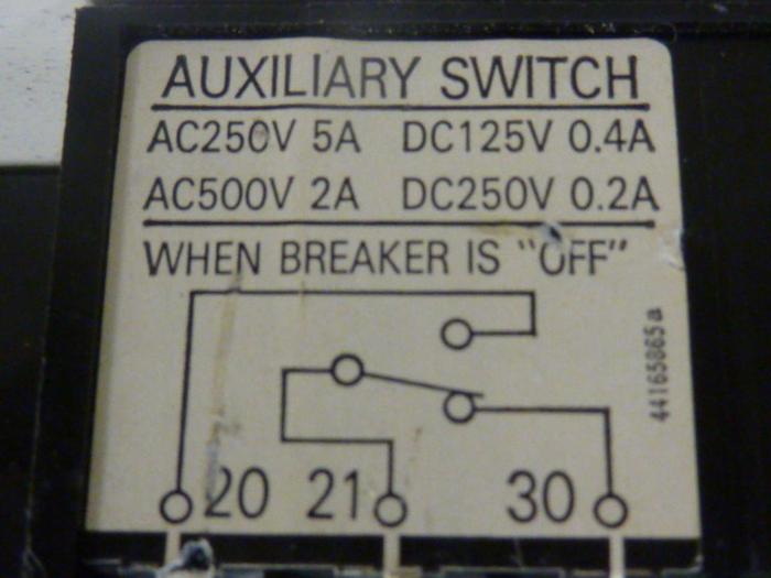 Used FUJI ELECTRIC 60 Amp Circuit Breaker SA103H-60 #46829