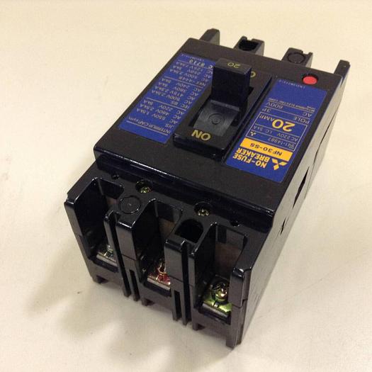 Used MITSUBISHI 20 Amp Circuit Breaker NF30-SS-20 #85608