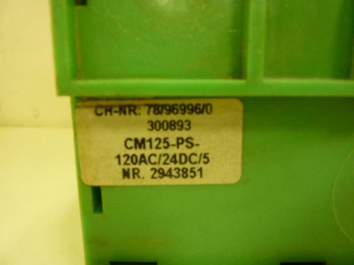 Used PHOENIX CONTACT Power Supply CM125-PS-120AC/24DC/5 #56192