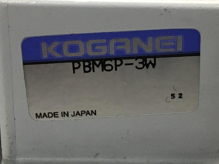 Used KOGANEI Block w/ Valves PBM6P-3W #120969