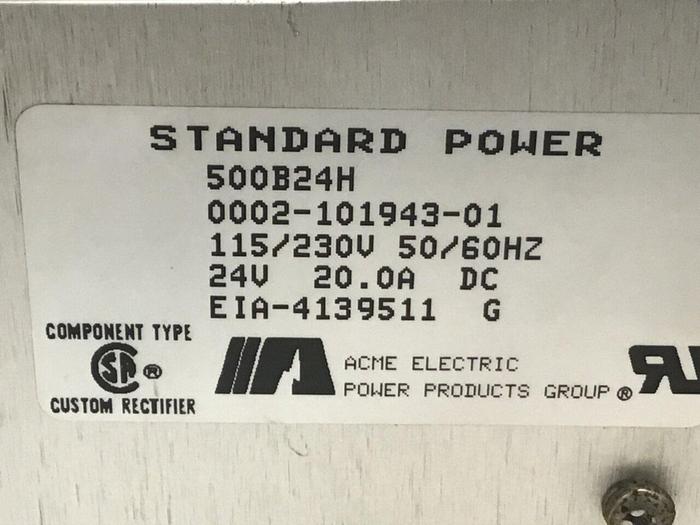Used ACME ELECTRIC Power Supply 500B24H Used