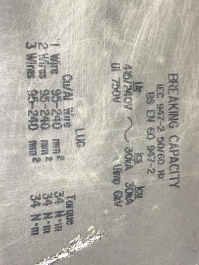 Used SQUARE D 600 Amp Circuit Breaker MAL36600