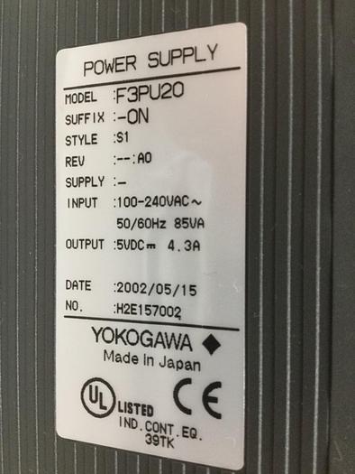 Used YOKOGAWA Power Supply F3PU20 #101152