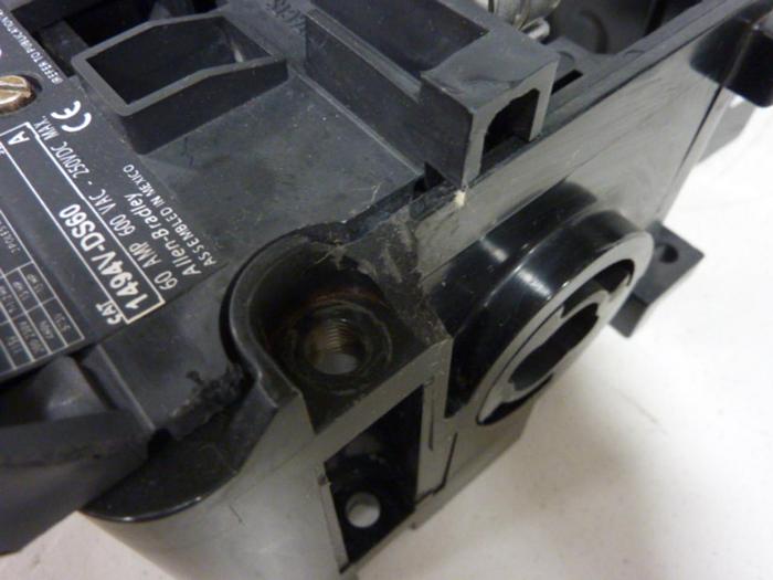 Used ALLEN BRADLEY 60 Amp Disconnect Switch 1494V-DS60 SER A #57443
