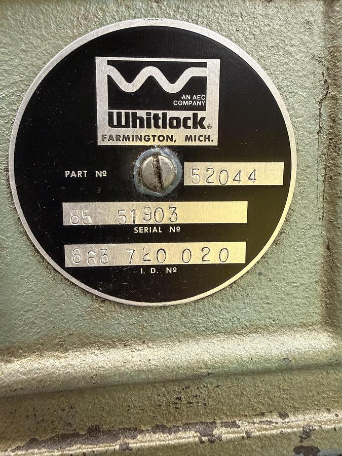Used AEC WHITLOCK Vacuum Pump 52044 USED #152534