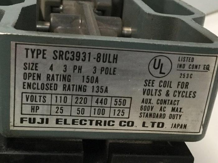 Used FUJI ELECTRIC Starter SRC3931-8ULH #109816