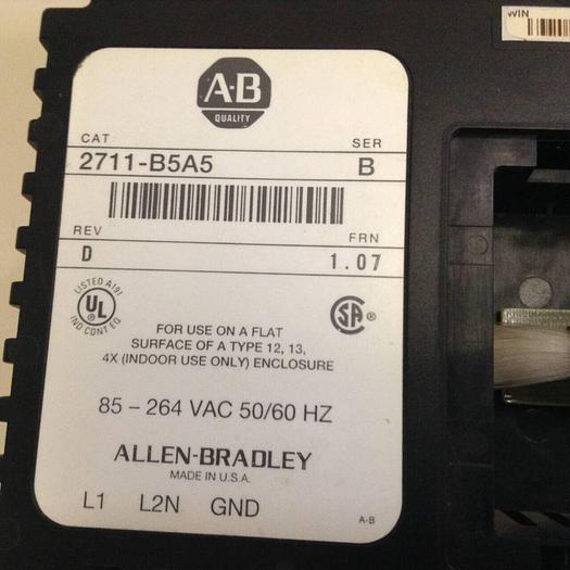 Used ALLEN BRADLEY Operator Interface 2711-B5A5 SER B Used
