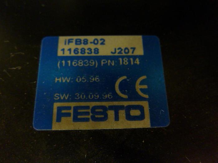 Used FESTO Control Block / Valve Terminal IFB8-02 #52709