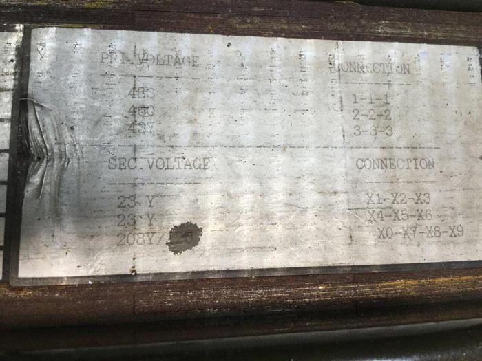 Used REX MANUFACTURING 5.0 kVA Transformer B5HX #102112