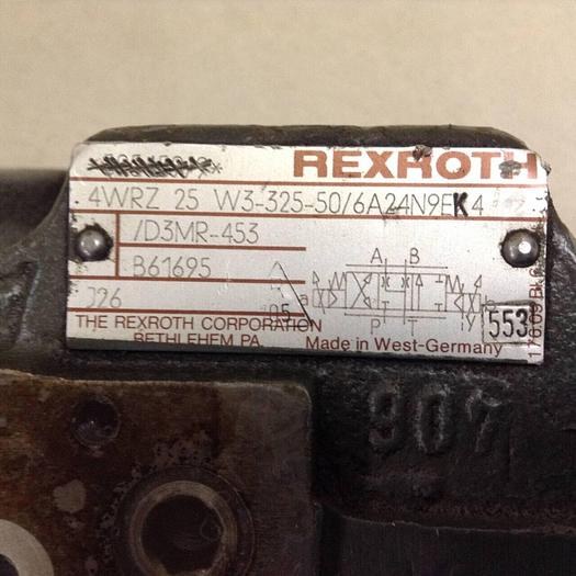 Used REXROTH Hydraulic Valve 4WRZ25W332550/6A24N9EK4 #74459