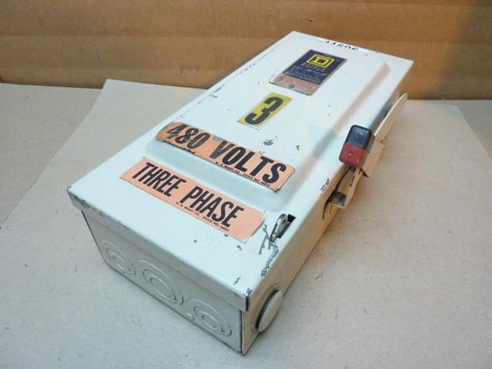 Used SQUARE D 30 Amp Safety Disconnect Switch H361 E1 Used