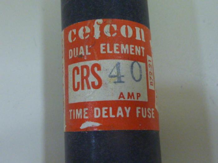 Used CEFCON 40 Amp Fuse CRS40 #47404