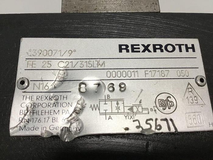 Used REXROTH Hydraulic Valve FE25C21/315LM Used