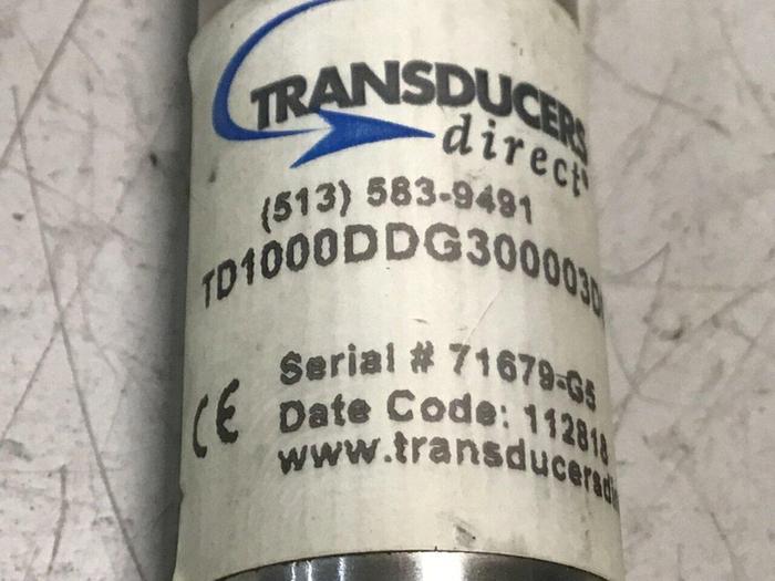 Used TRANSDUCERS DIRECT Transducer TD1000DDG300003D002X Used