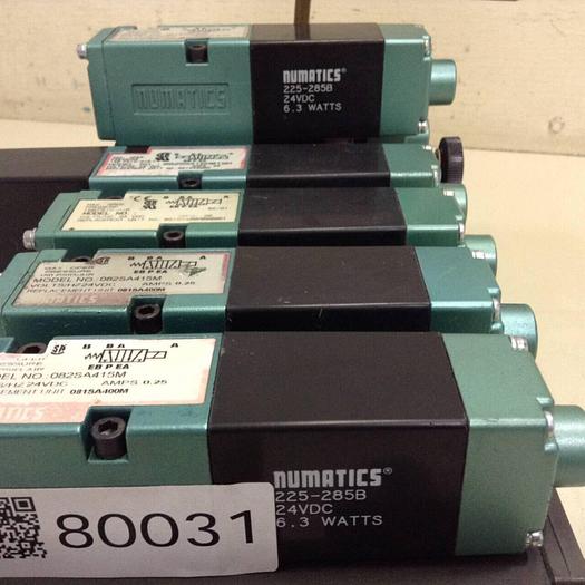 Used NUMATICS Control Block w/ Valves 082SA415M #80031