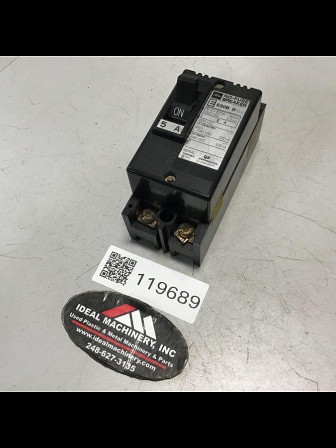 Used TOSHIBA No-Fuse Breaker 5 Amp E30B-5A #119689