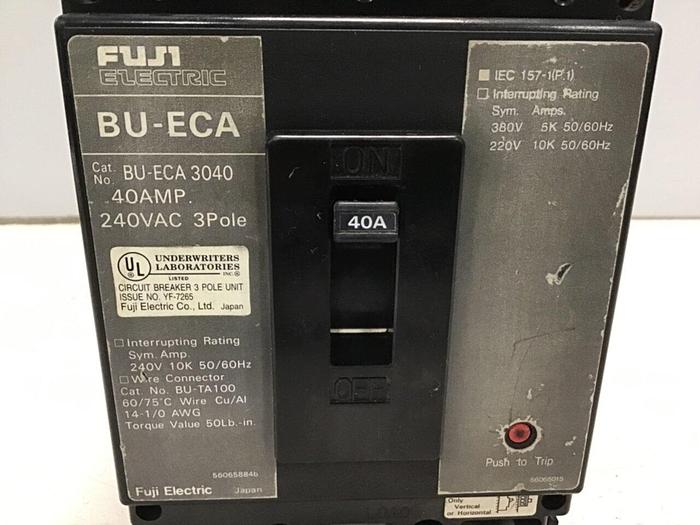 Used FUJI ELECTRIC Circuit Breaker BU-ECA3040 #119737