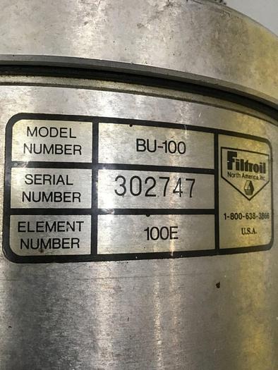 Used FILTROIL Van Dorn Filter BU-100 #134671