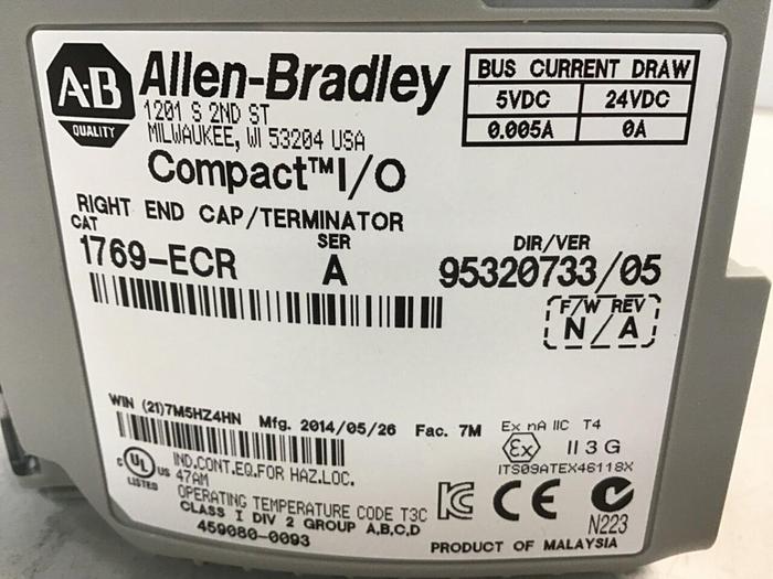 Used ALLEN BRADLEY Base Unit & Modules 1764-24BWA & RELAY MODULES USED