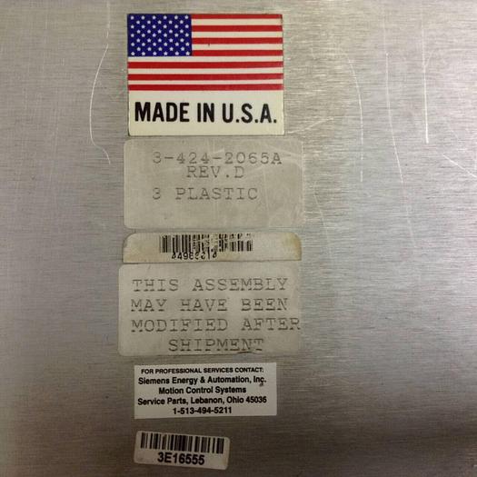 Used CINCINNATI MILACRON Camac VST Operator Interface 3-424-2065A VST Used