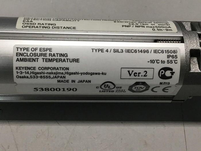 Used KEYENCE CORP Receiver Safety Light SL-V24H-R #113840