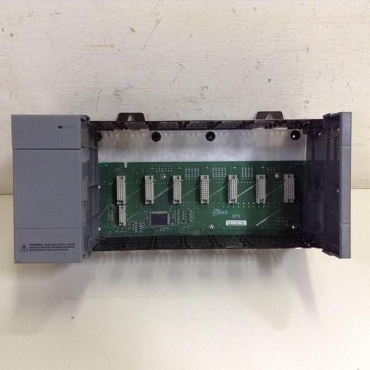 Used ALLEN BRADLEY Power Supply & Slot Rack 1746-P1 SER A / 1746-A7 SER B #69164