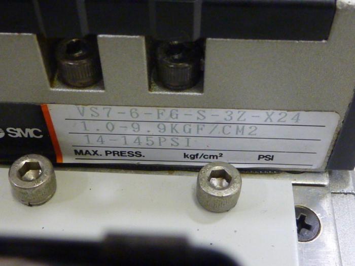 Used SMC Valve Set VS7-6-FG-S-3Z-X24 #62153