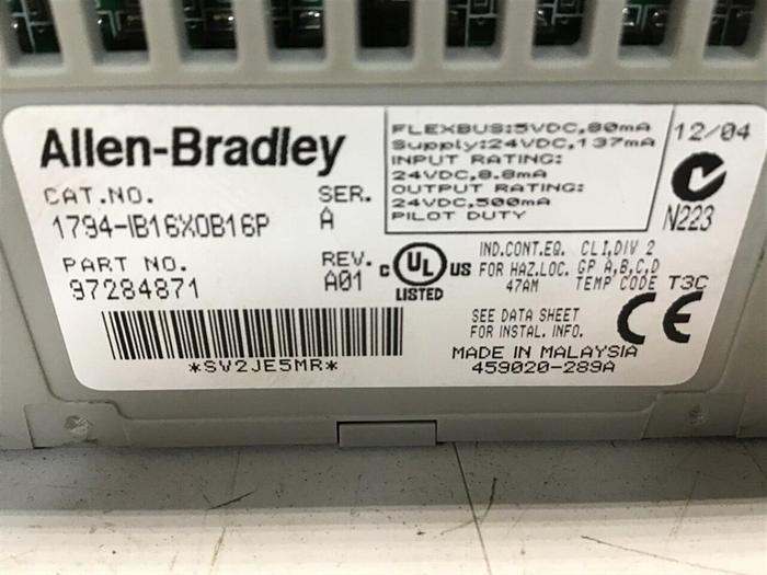 Used ALLEN BRADLEY Flex 32 Point Module 1794-IB16XOB16P #140168