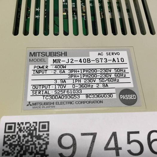 Used MITSUBISHI AC Servo Drive MR-J2-40B-S73-A10 #97456
