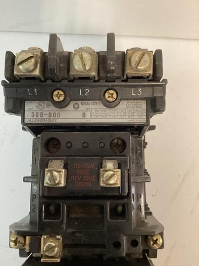 Used ALLEN BRADLEY Starter Size 1 509-BOD SER B W33 #31231