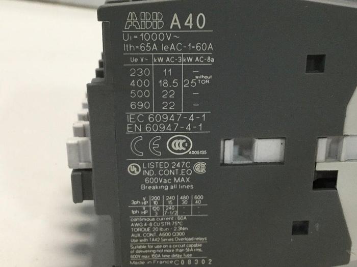 Used ABB Contactor A40 #109408