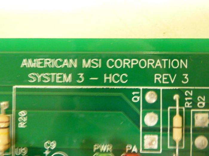 Used AMERICAN MSI System 3 Heater Control Card 3000.020.085 Used