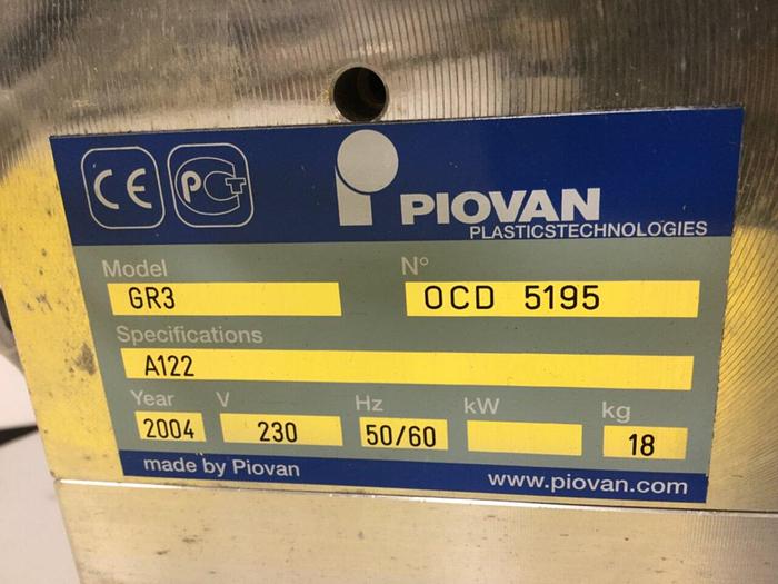 Used PIOVAN Vacuum Receiver GR3 #105235