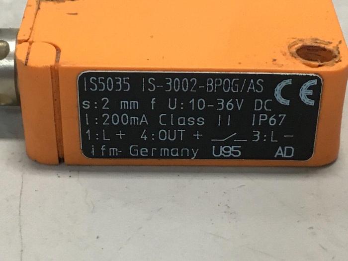 Used IFM Inductive Sensor IS5035 IS-3002-BPOG/AS #115173