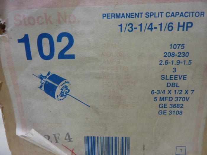 MAGNETEK Electric Motor HE3H001N #56969