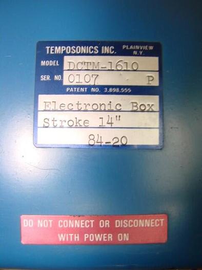 Used TEMPOSONICS INC Electronic Box DCTM-1610 #21316