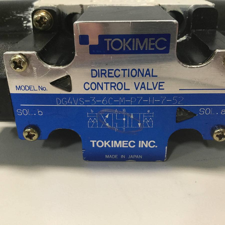 Used TOKIMEC Directional Control Valve DG4V-3-6C-M-P7-H-7-52 USED