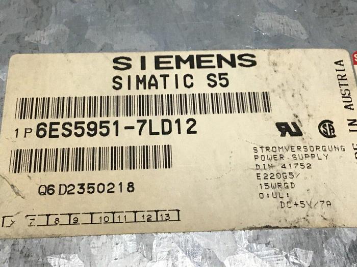 Used SIEMENS Power Supply 6ES5 951-7LD12 #112132