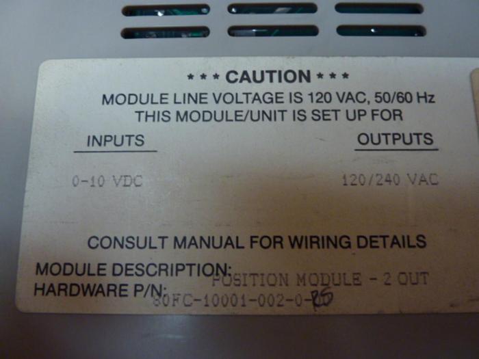Used BARBER COLMAN Positioning Module 80FC-10001-002-0-RS #3423